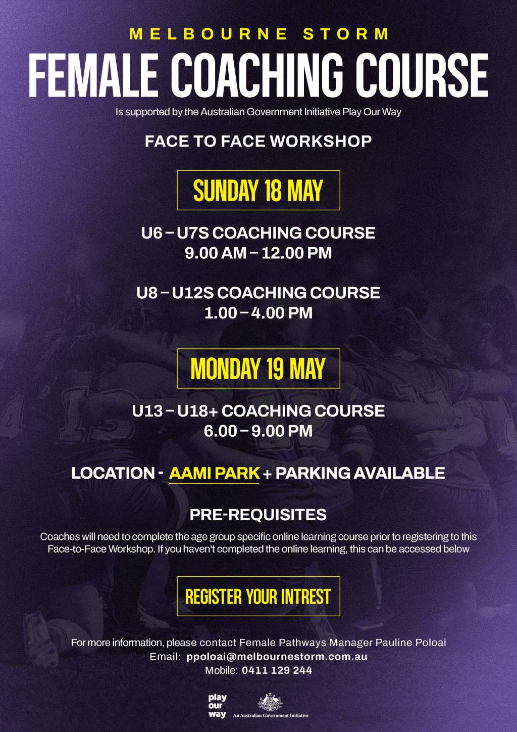 Female Coaching Courses